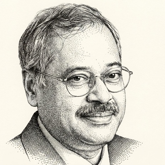 Arun Batchu — stipple portrait